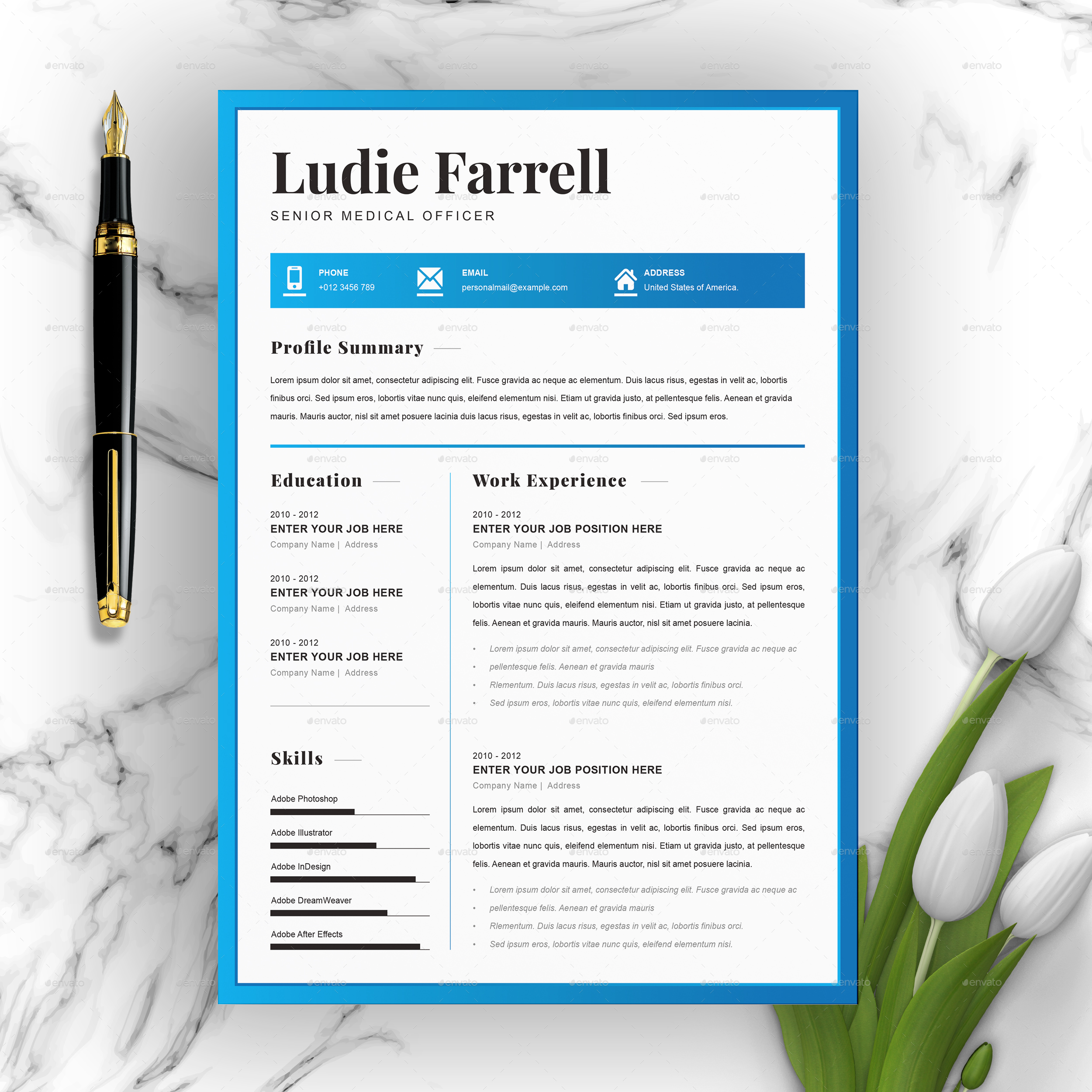 Creative Resume/CV Template by ResumeInventor | GraphicRiver